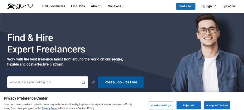 Official website of Guru.com homepage