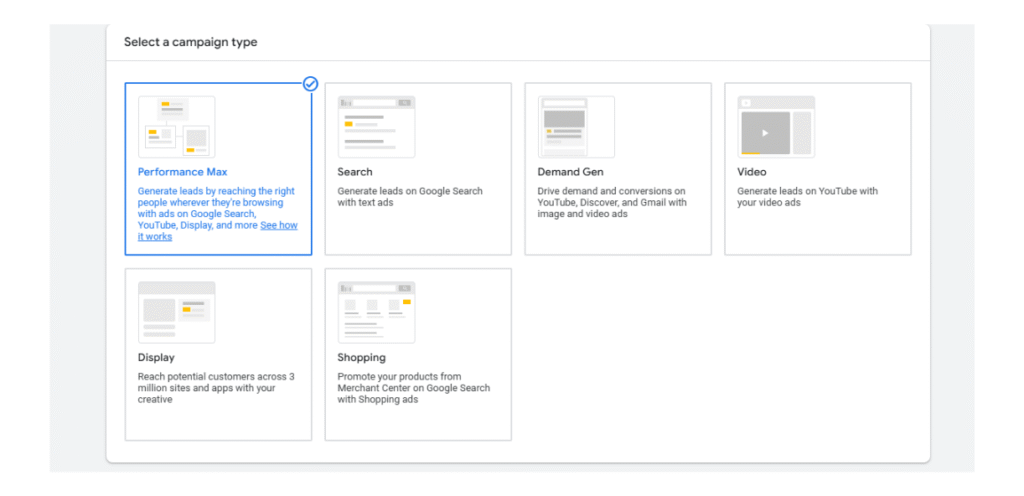 Types of Google Ads Campaign