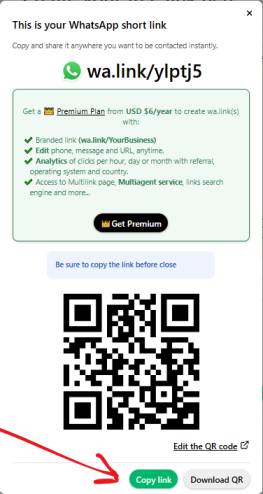 WhatsApp link generation